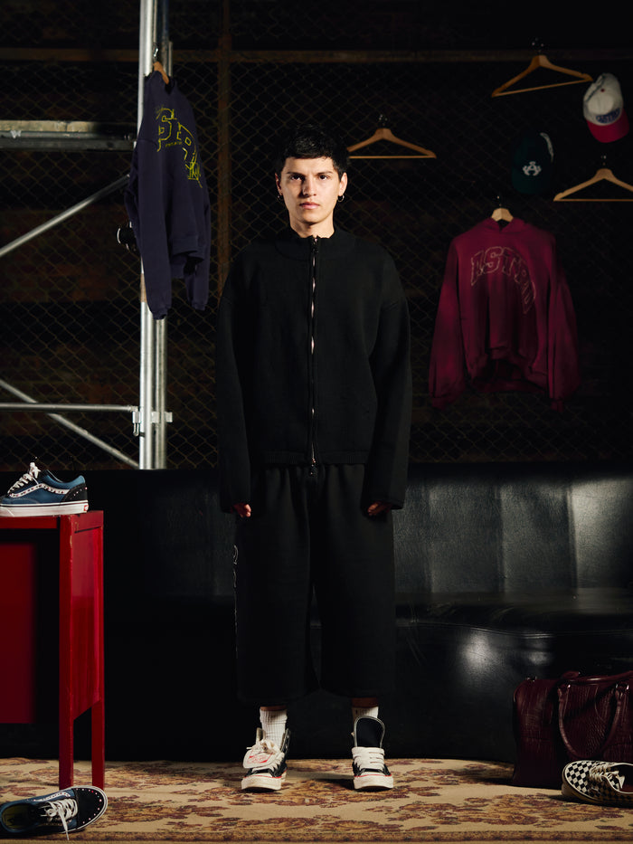 Knit Double Zipper - Onyx