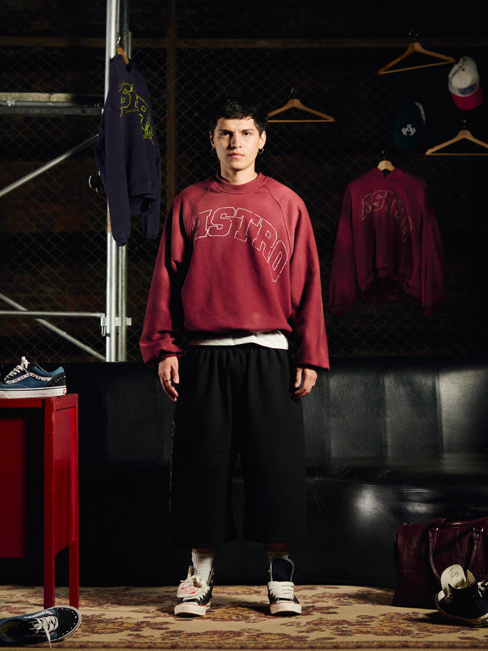 Crewneck Sun Faded — Burgundy