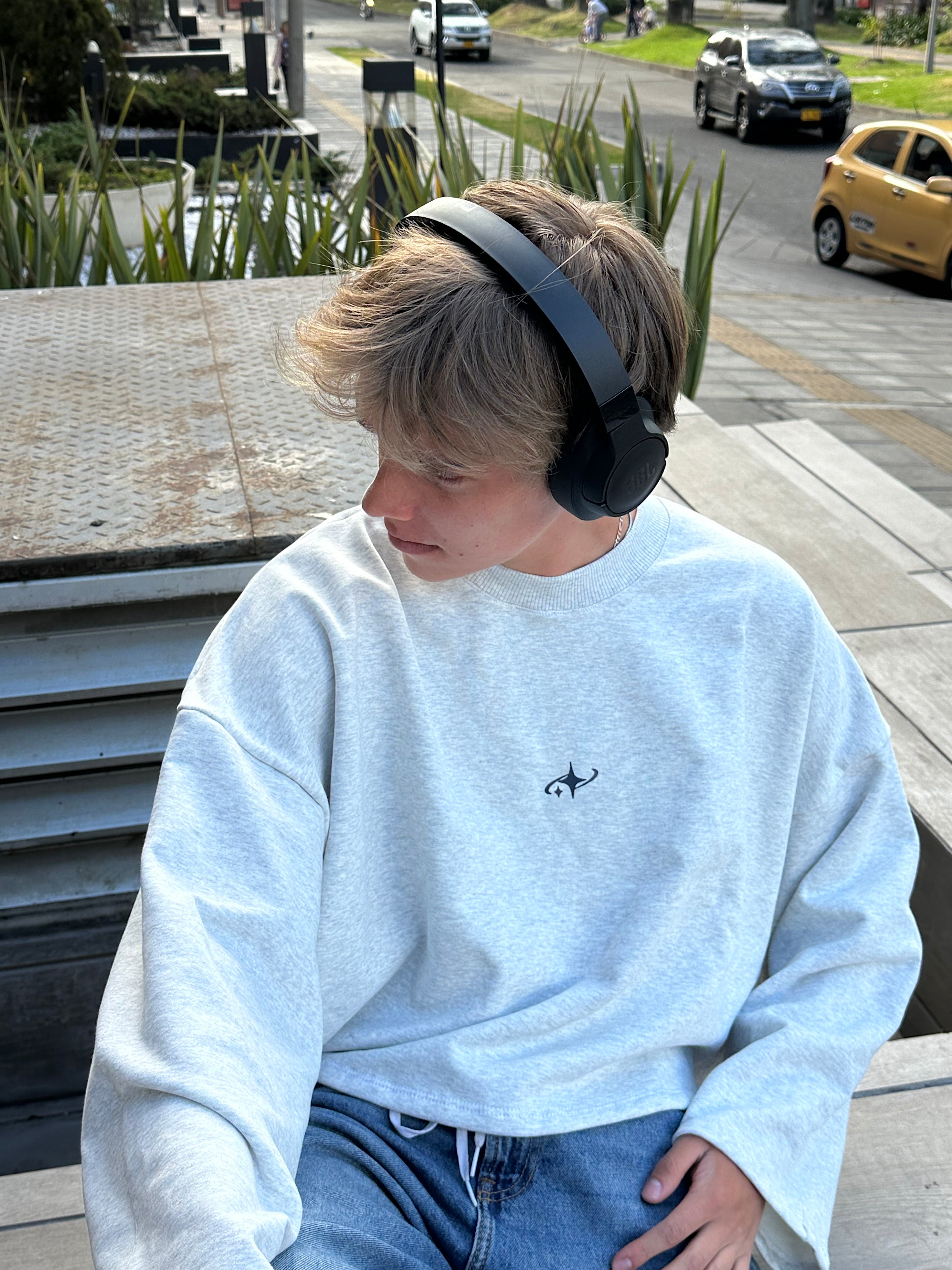 Light Grey Long Sleeve Boxy Fit