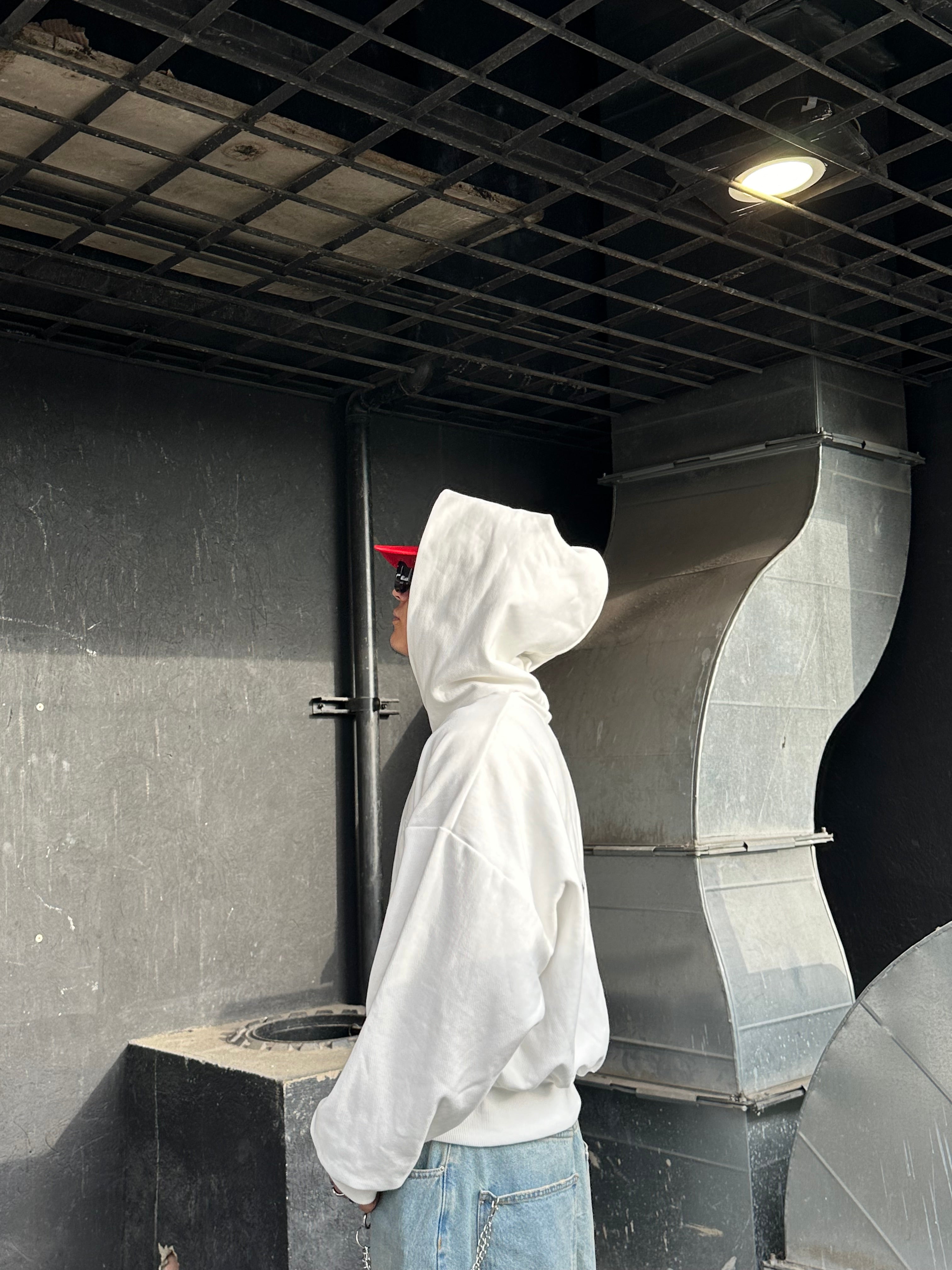 Double Zip Ivory V1 Boxy Fit