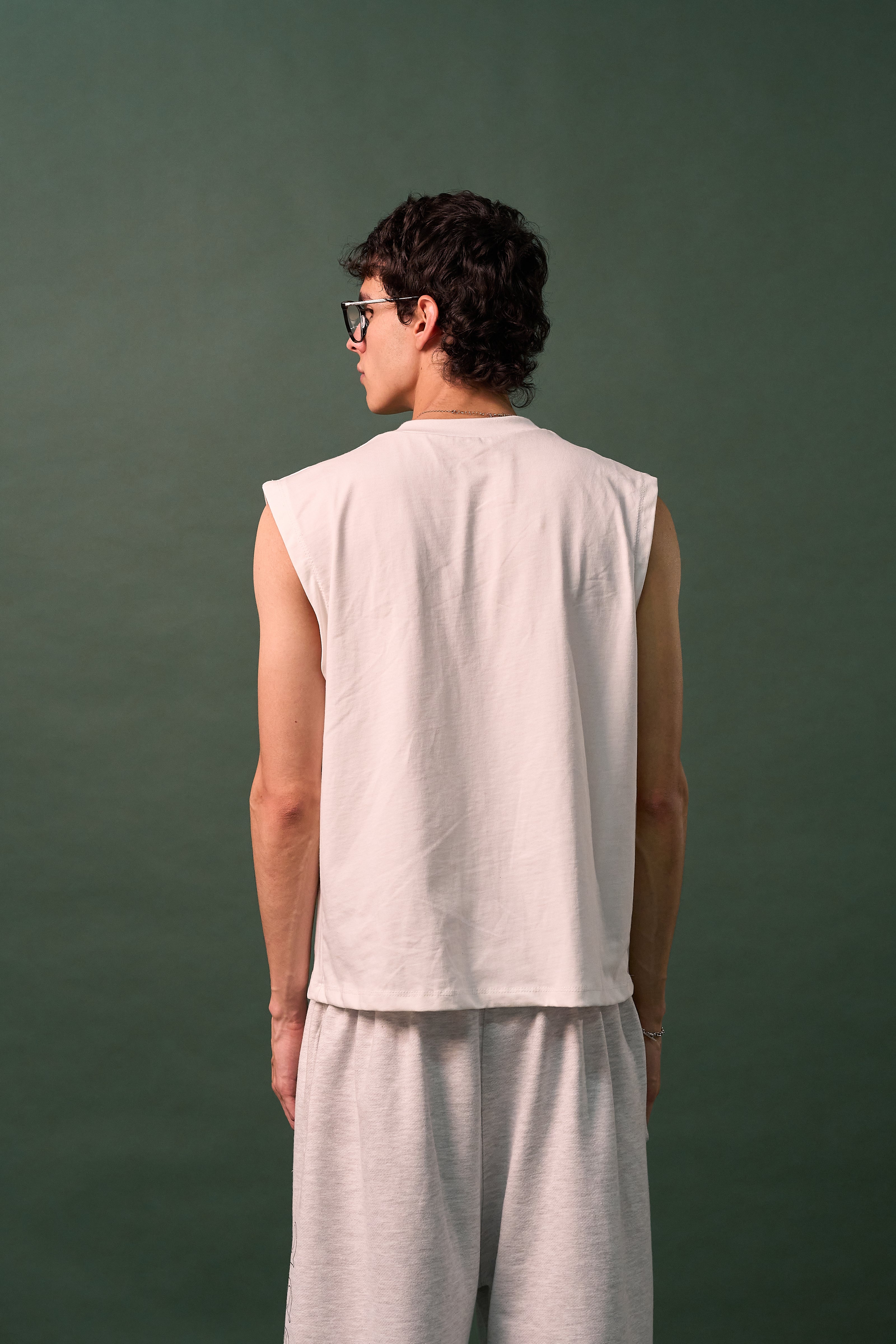 Muscle Tee Blanca -
