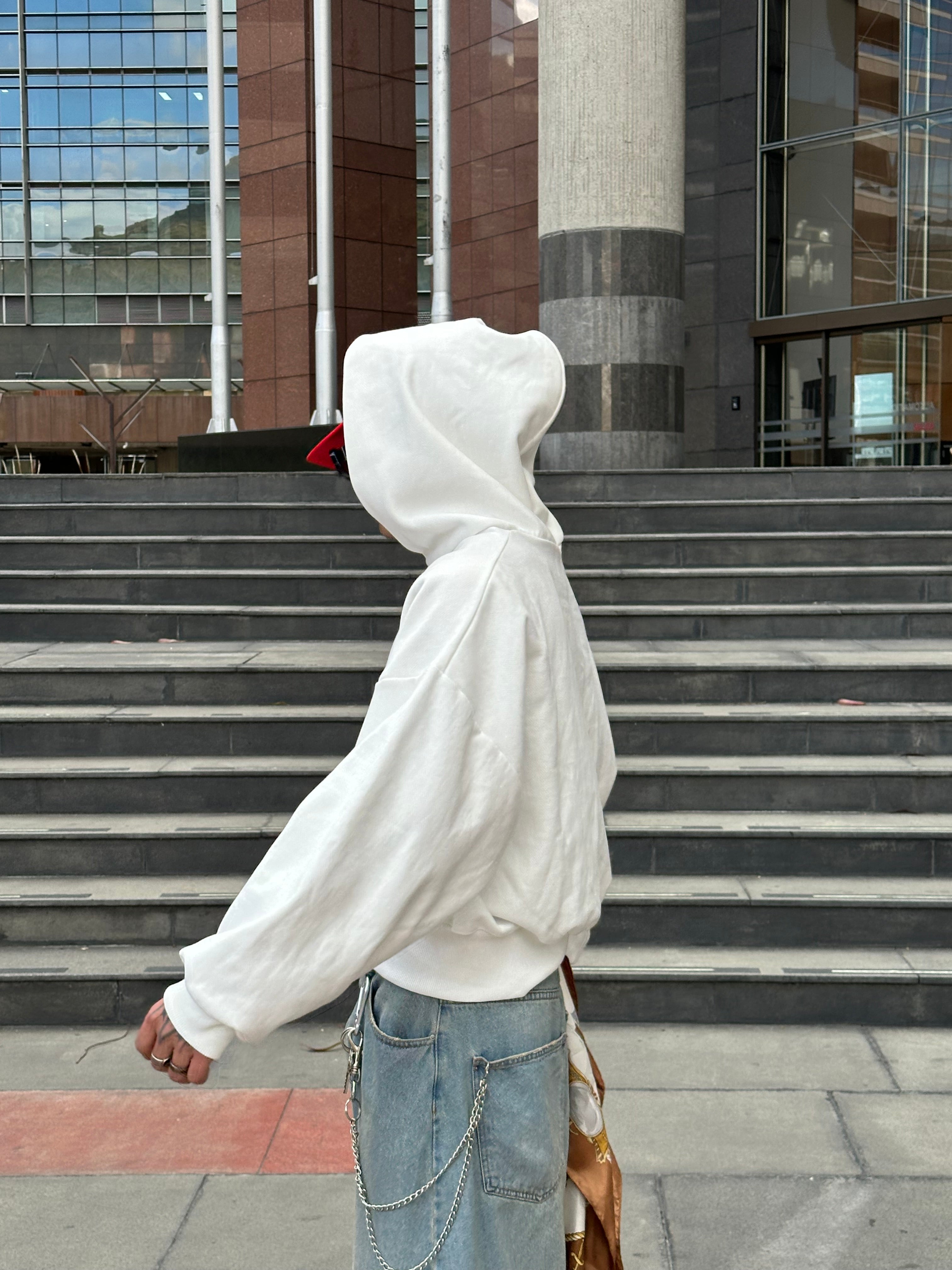 Double Zip Ivory V1 Boxy Fit