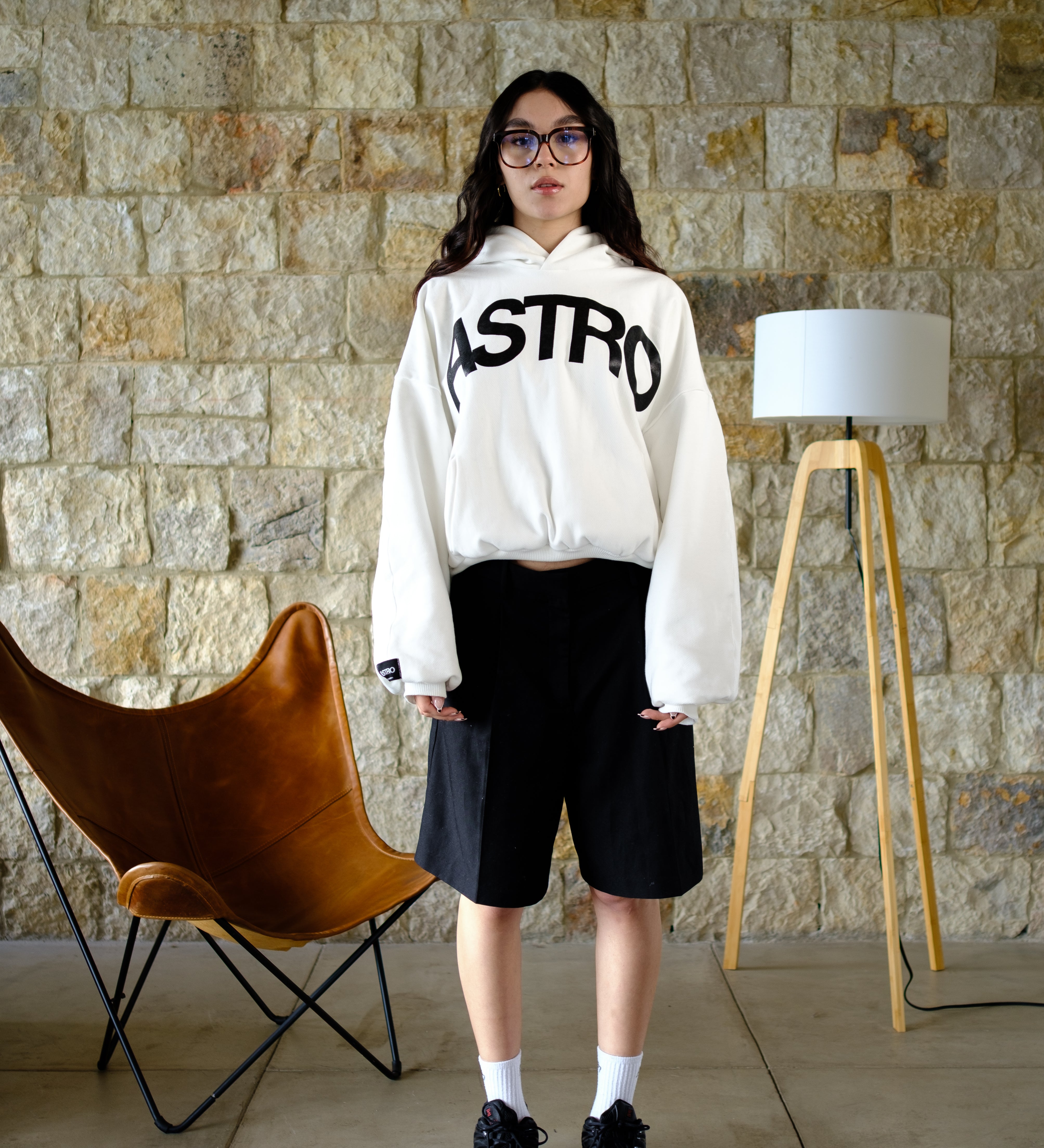 Basics V2 - Ivory Hoodie Boxy Fit