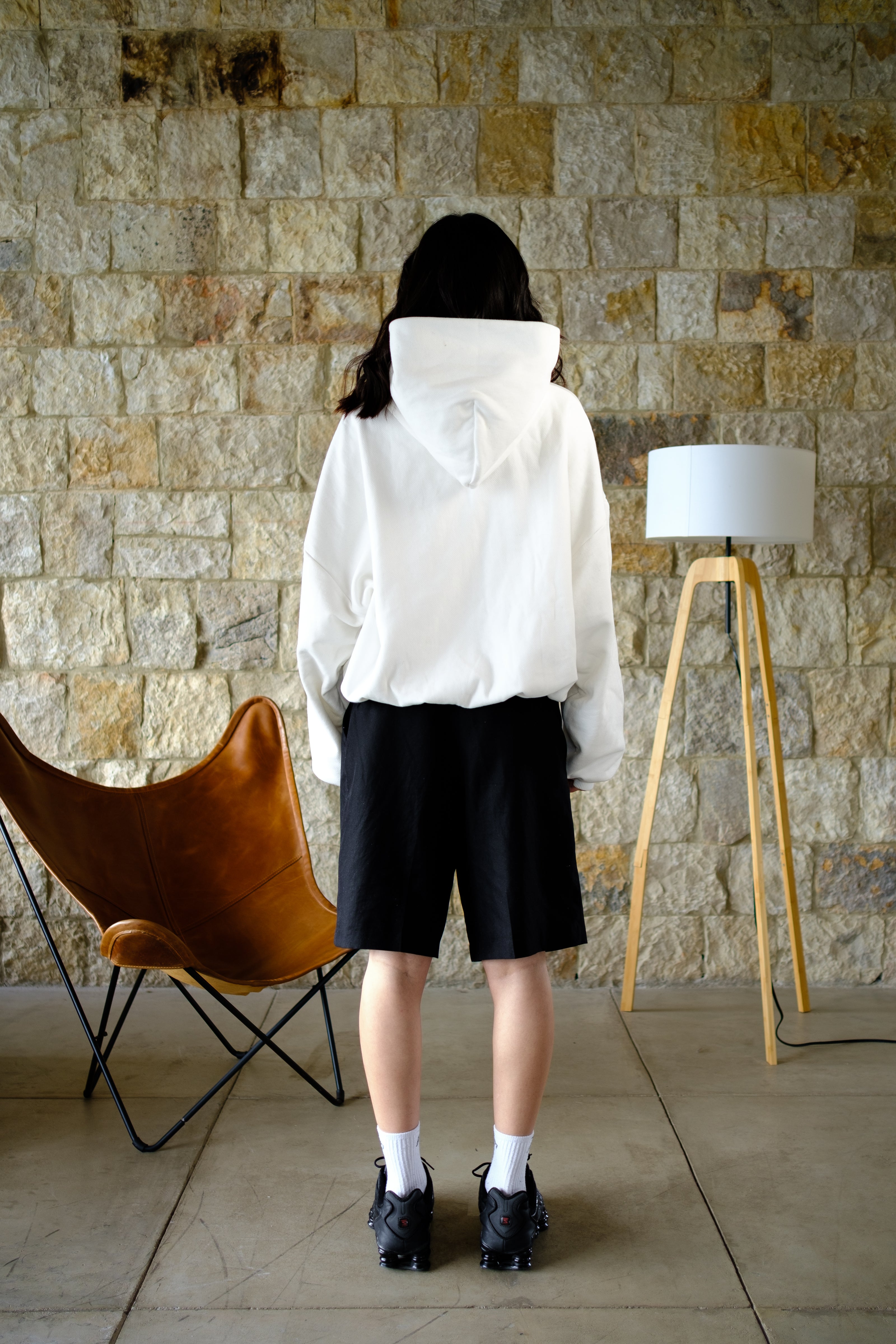 Basics V2 - Ivory Hoodie Boxy Fit