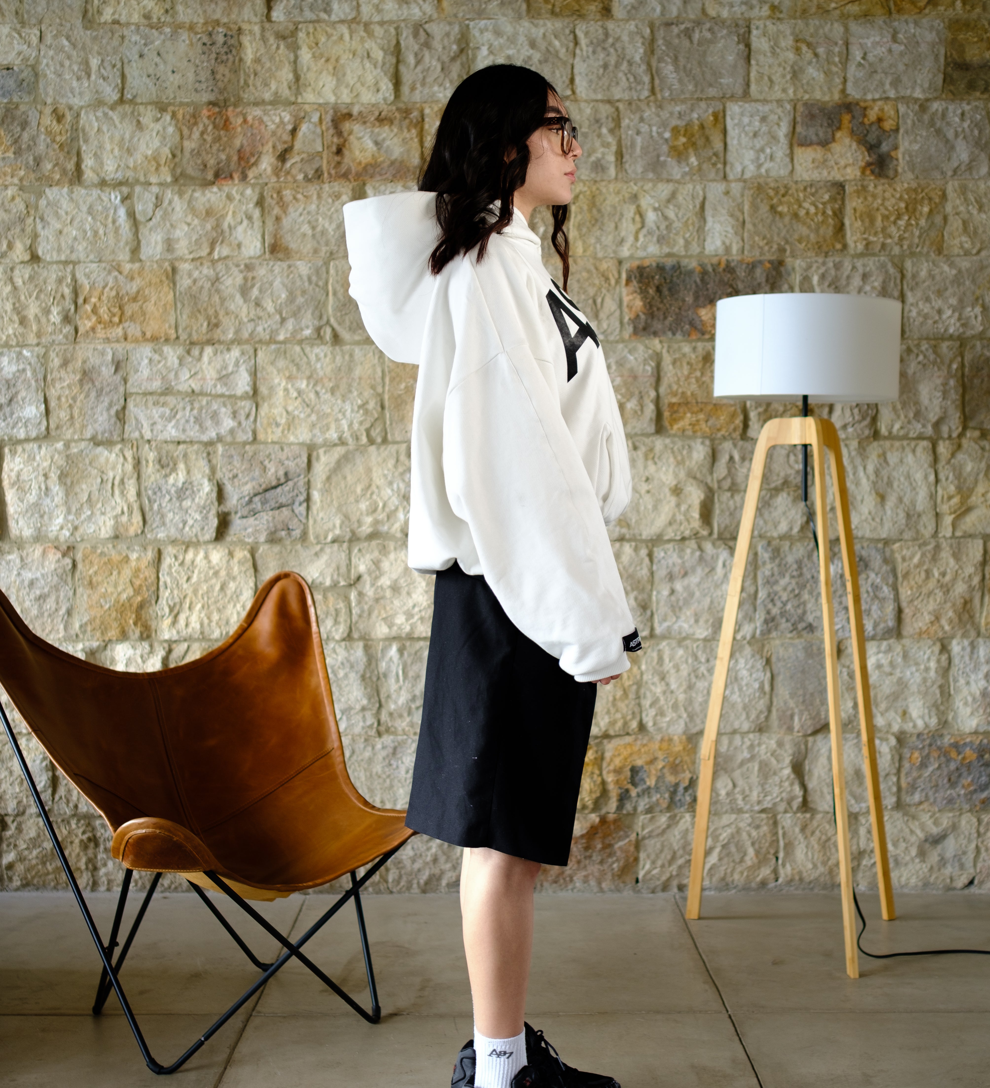 Basics V2 - Ivory Hoodie Boxy Fit