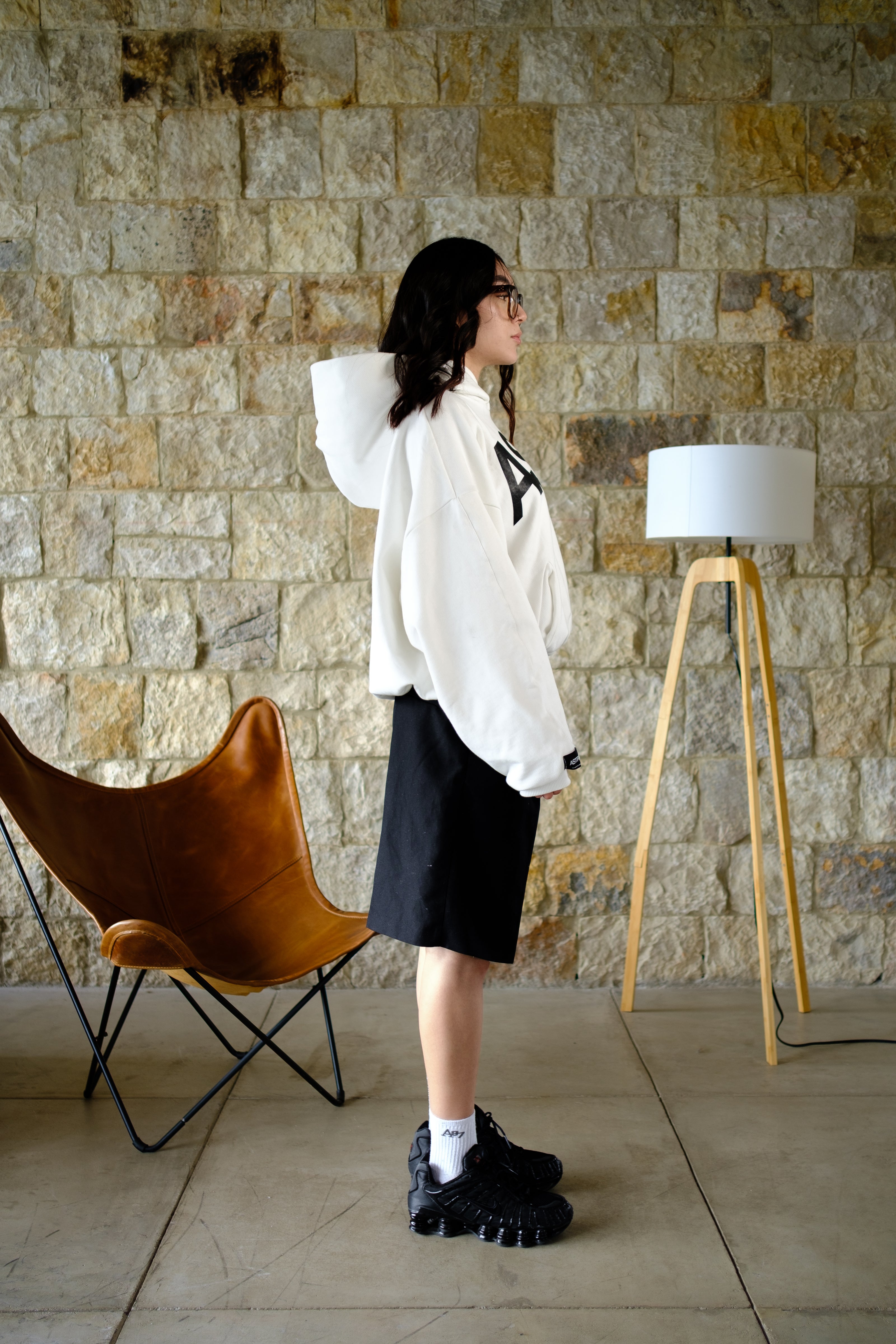 Basics V2 - Ivory Hoodie Boxy Fit