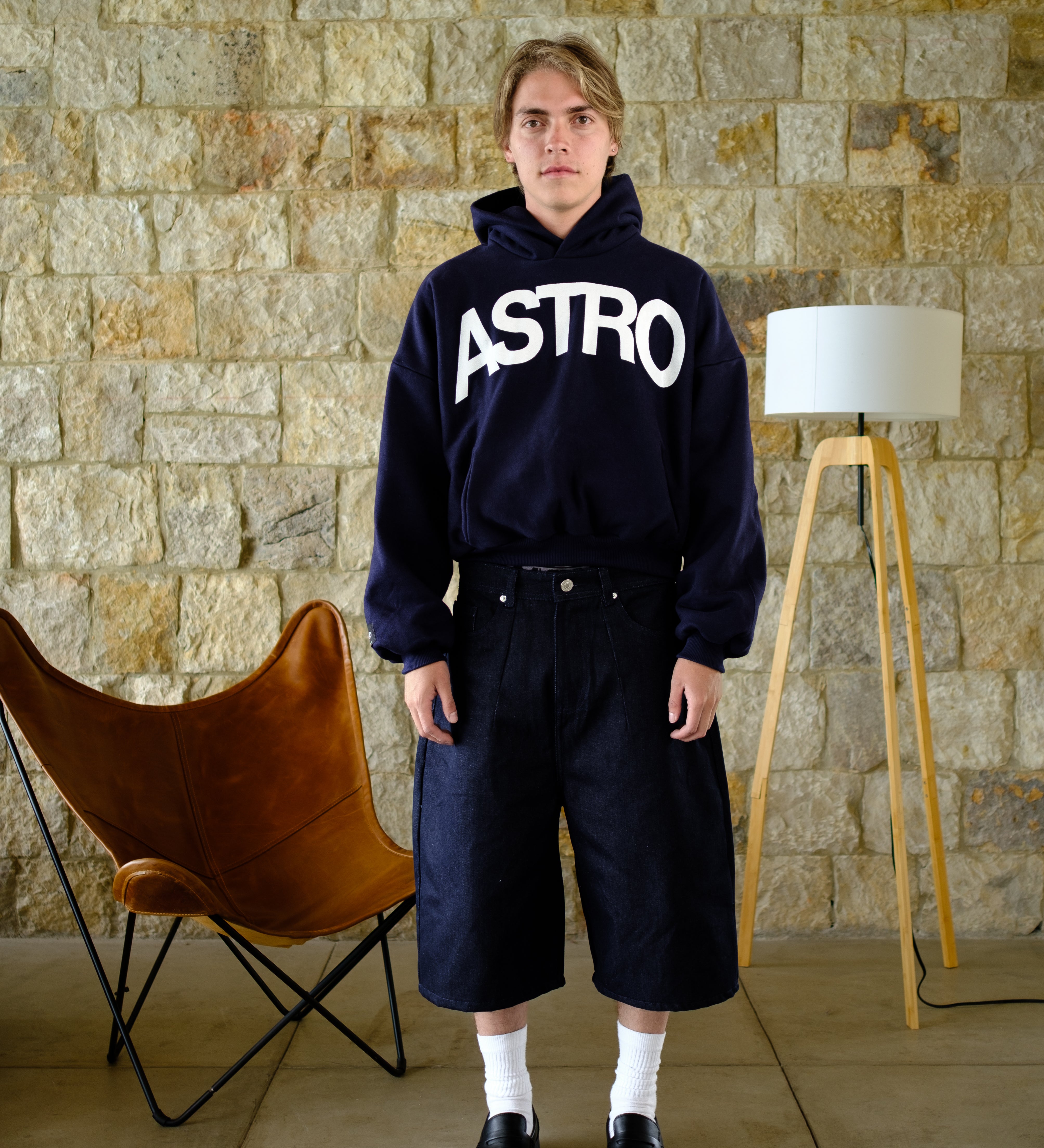 Basics V2 - Deep Navy Hoodie Boxy Fit