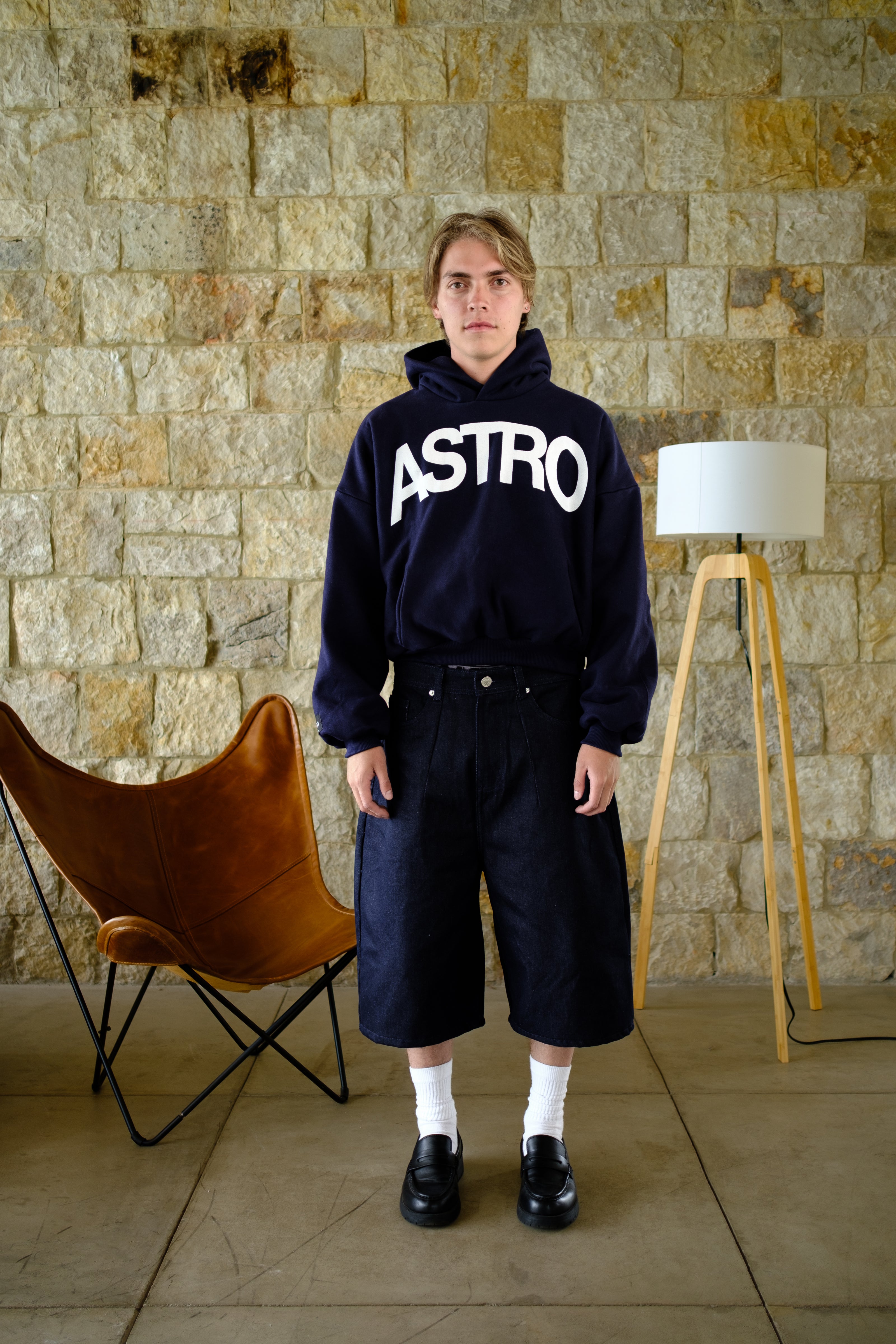 Basics V2 - Deep Navy Hoodie Boxy Fit