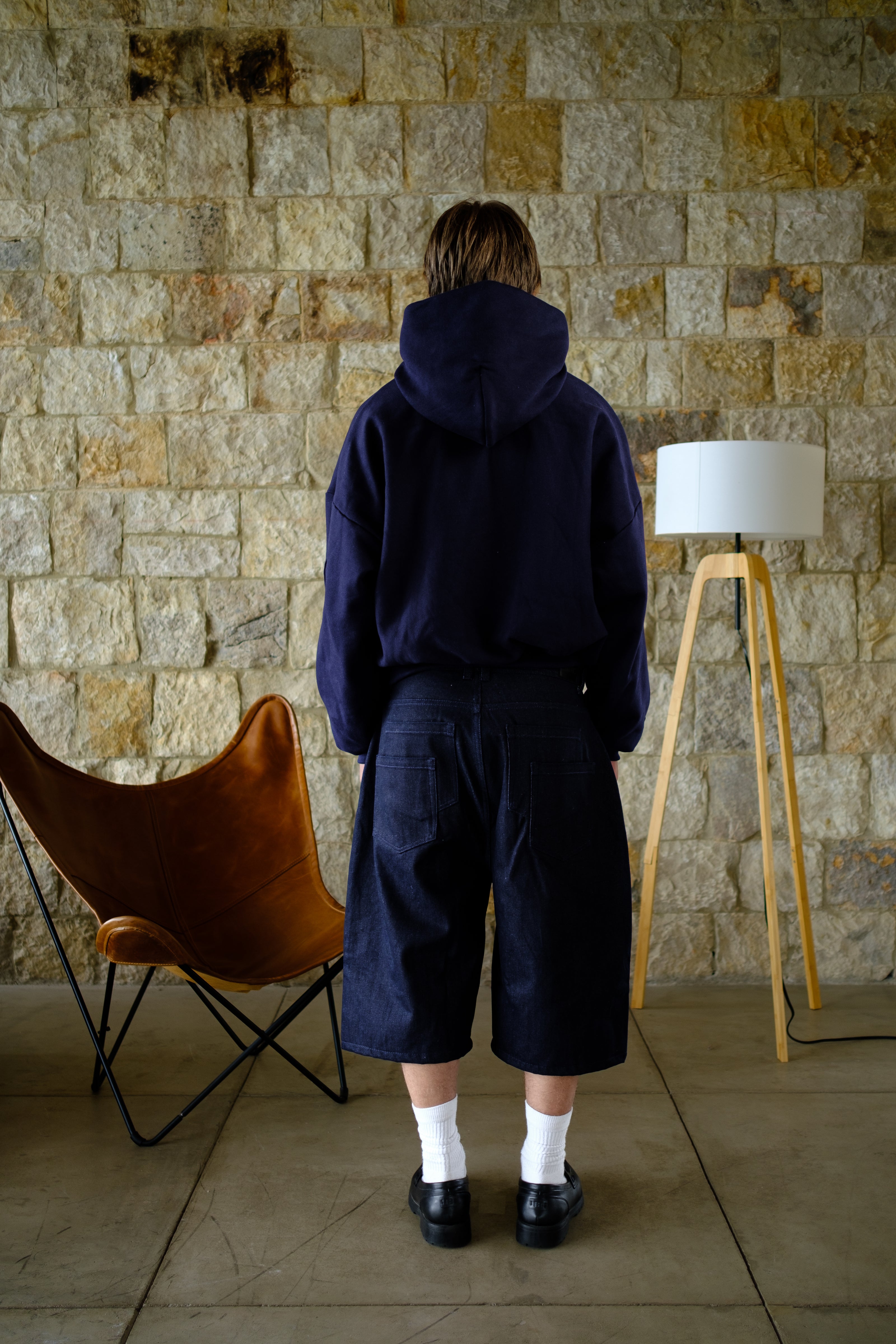 Basics V2 - Deep Navy Hoodie Boxy Fit