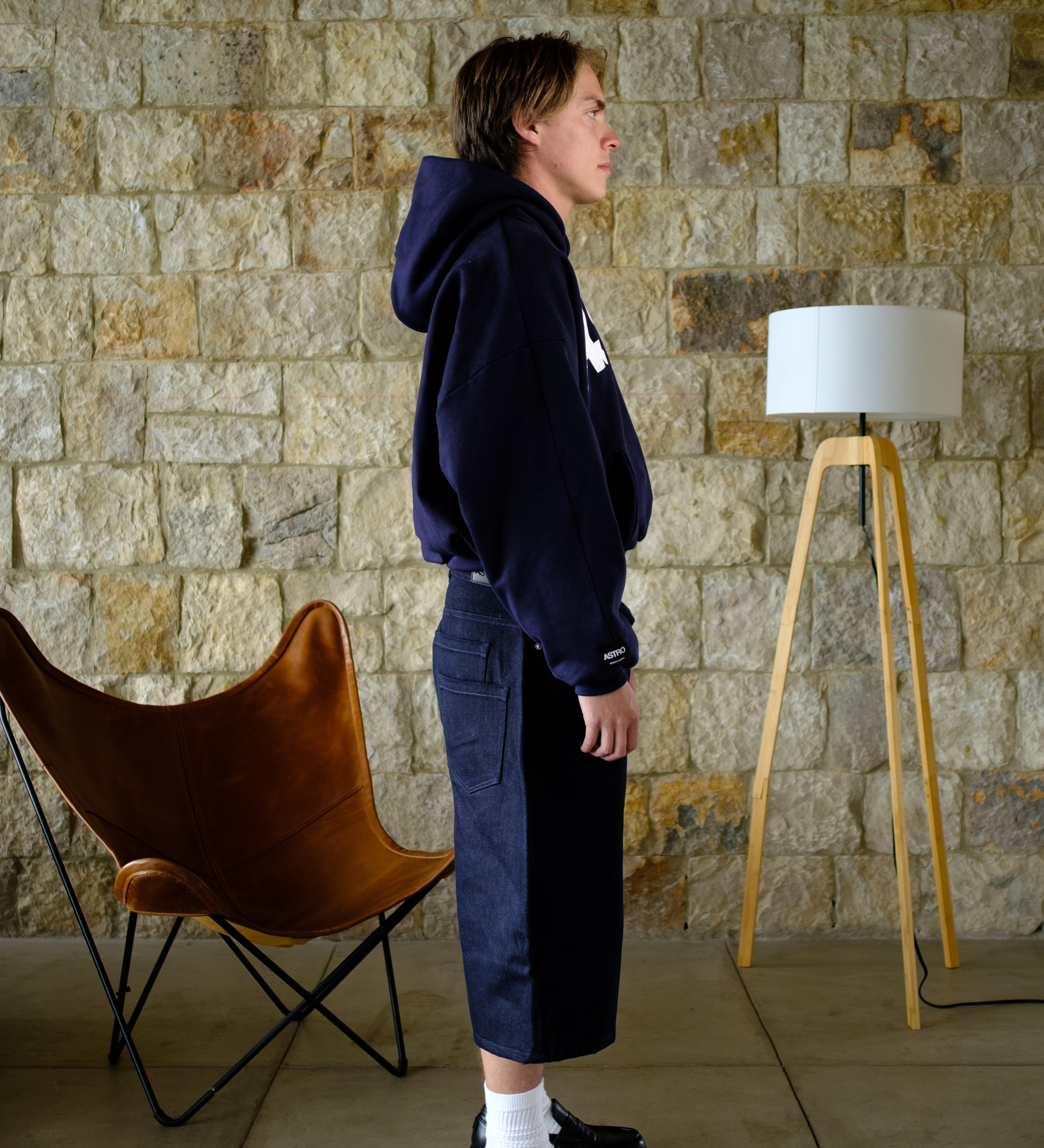 Basics V2 - Deep Navy Hoodie Boxy Fit