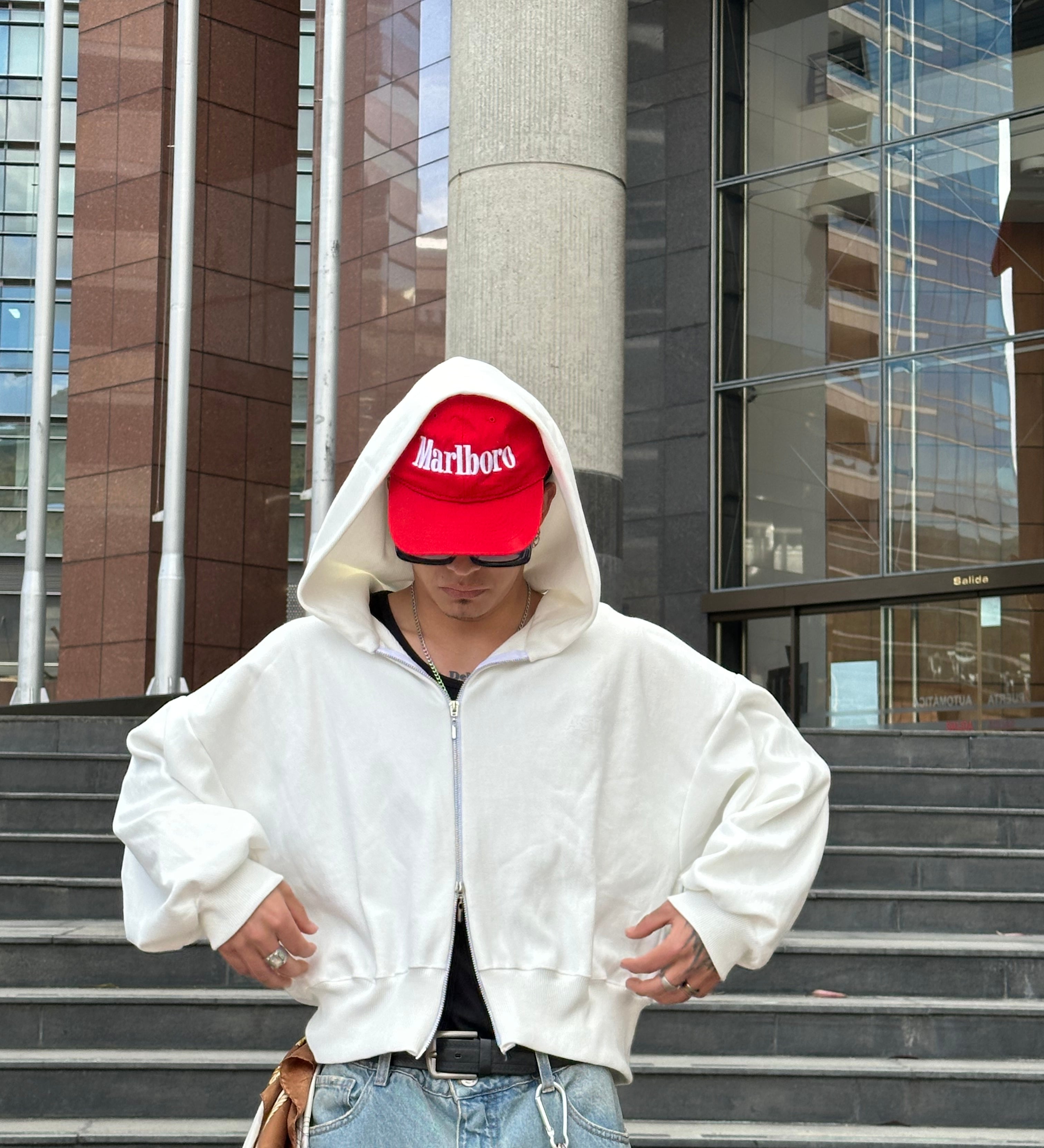 Double Zip Ivory V1 Boxy Fit