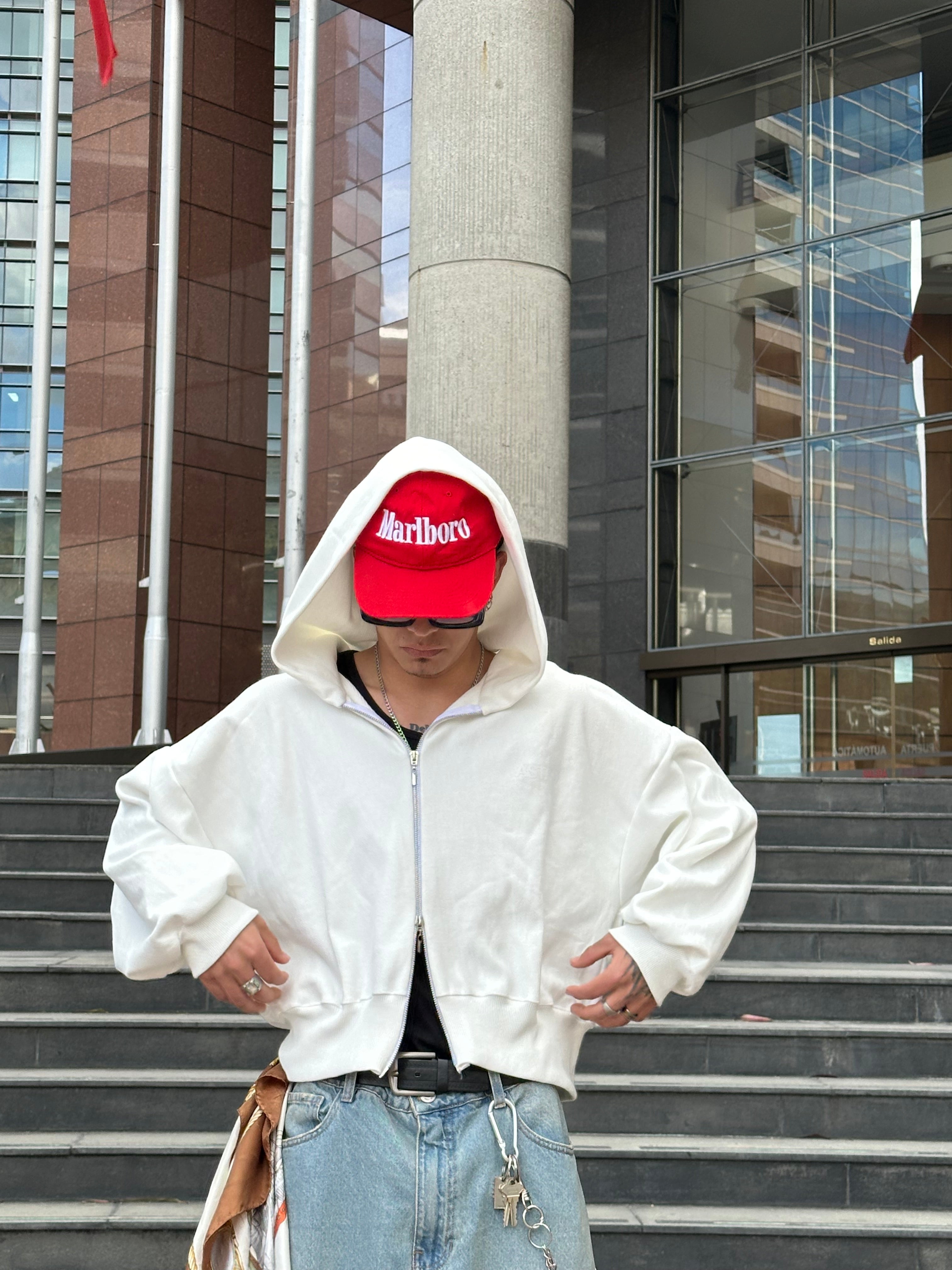 Double Zip Ivory V1 Boxy Fit