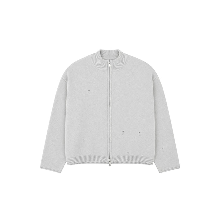 Knit Double Zipper - Gris