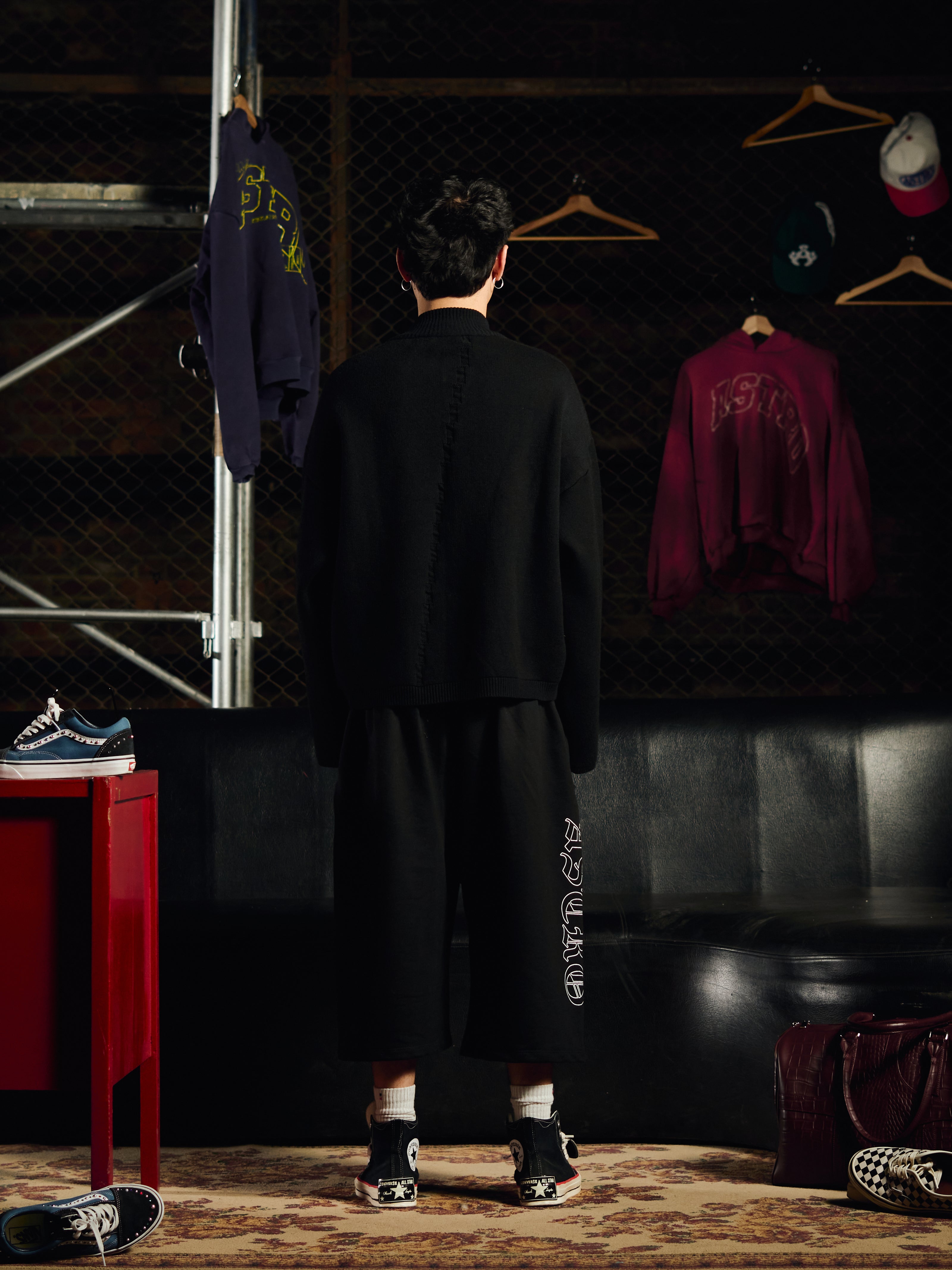 Knit Double Zipper - Onyx