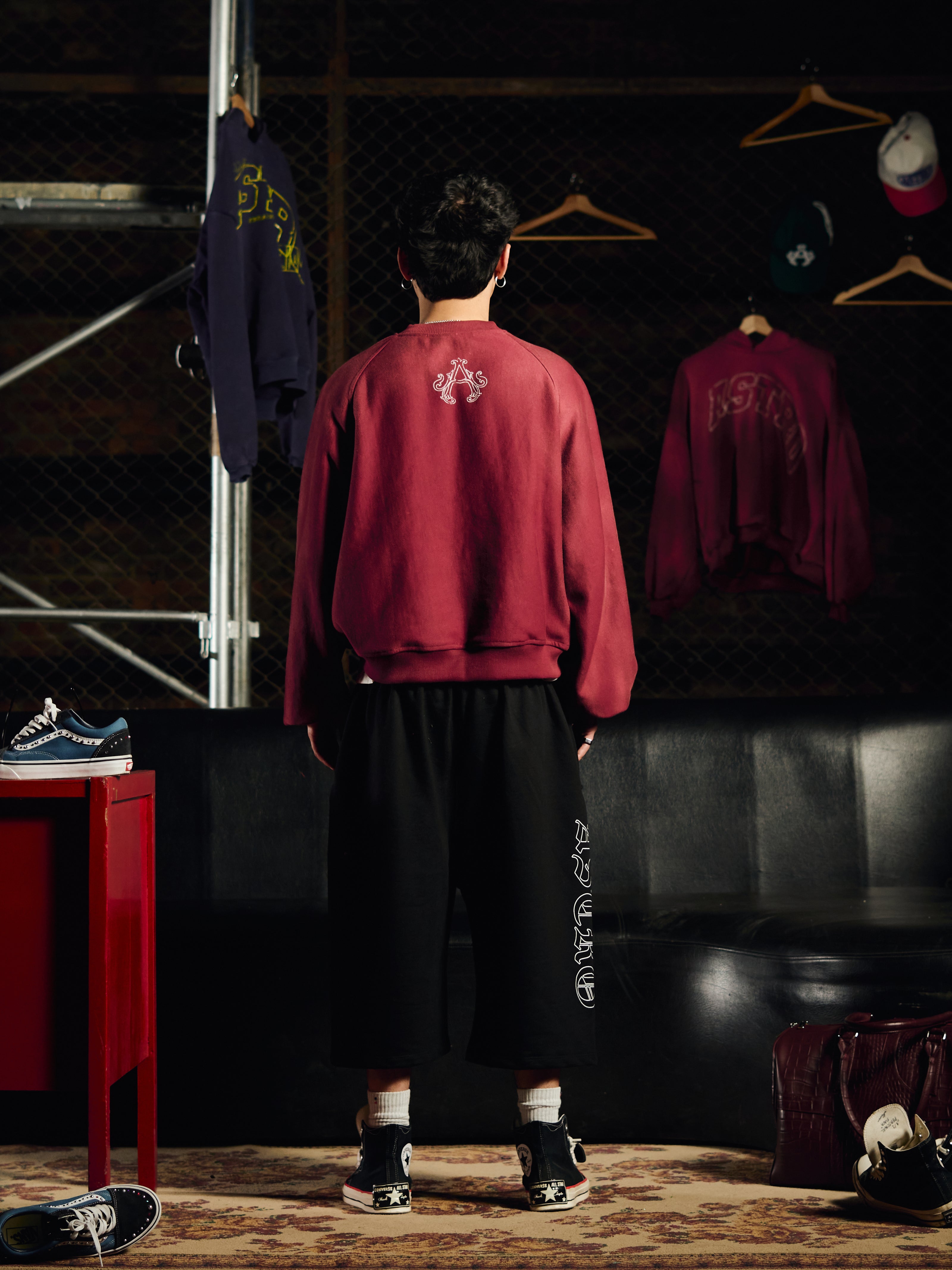 Crewneck Sun Faded — Burgundy